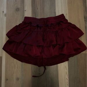 H&M Burgundy Mini Skirt